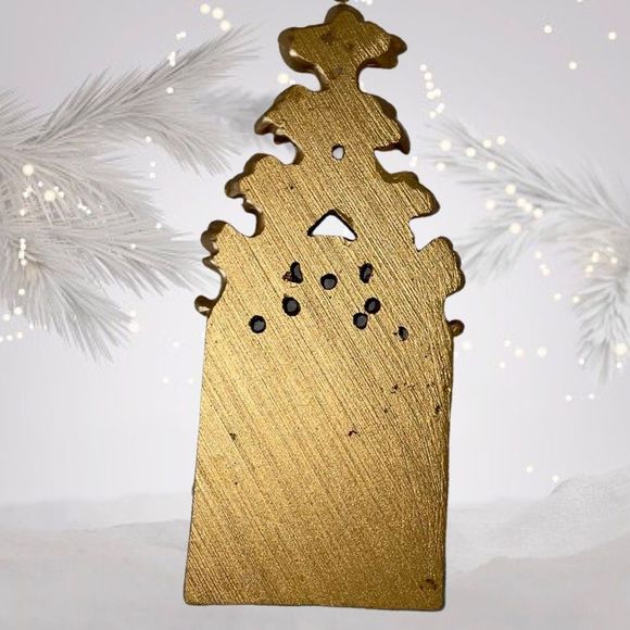 Ornate Gold Mother & Chid Vintage Christmas Ornament - Picture 2 of 3